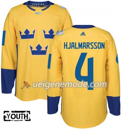 Schweden Trikot Niklas Hjalmarsson 4 2016 World Cup Kinder Gold Premier